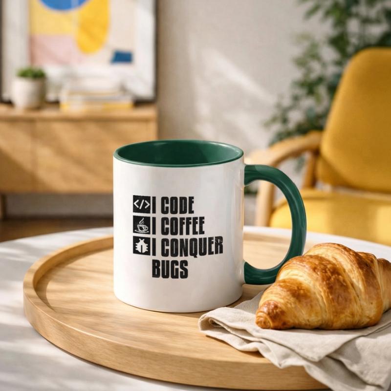 Café Codage Programmeur Codeur Développeur Nerd Coff Mug contrasté