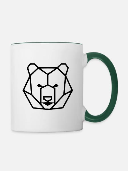 Grizzlyracing - Tasse zweifarbig - Weiß/Dunkelgrün