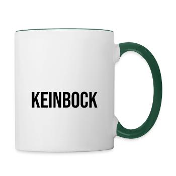 Mein Sternzeichen Keinbock - Tasse zweifarbig - Weiß/Dunkelgrün - Rechts