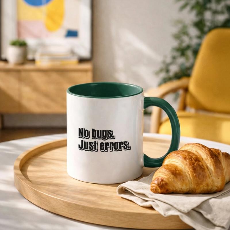 No Bugs Just Errors Coder Programmer Nerd Software Tasse zweifarbig
