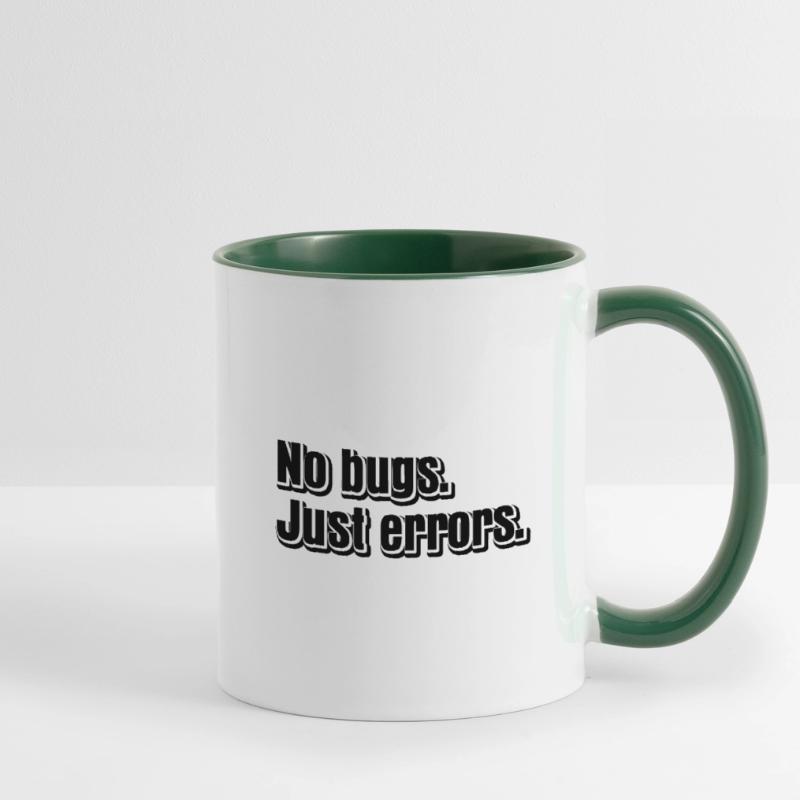 No Bugs Just Errors Coder Programmer Nerd Software Tasse zweifarbig