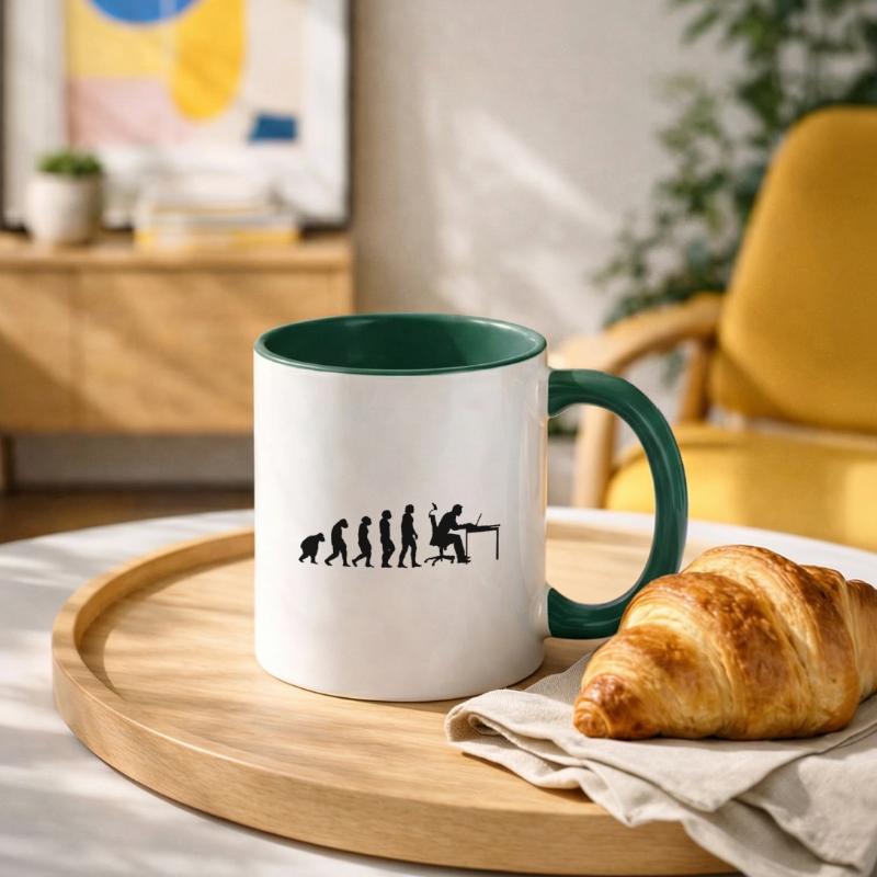 Evolution Of Man Coding Software Developer Program Tasse zweifarbig