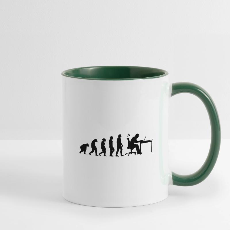 Evolution Of Man Coding Software Developer Program Tasse zweifarbig
