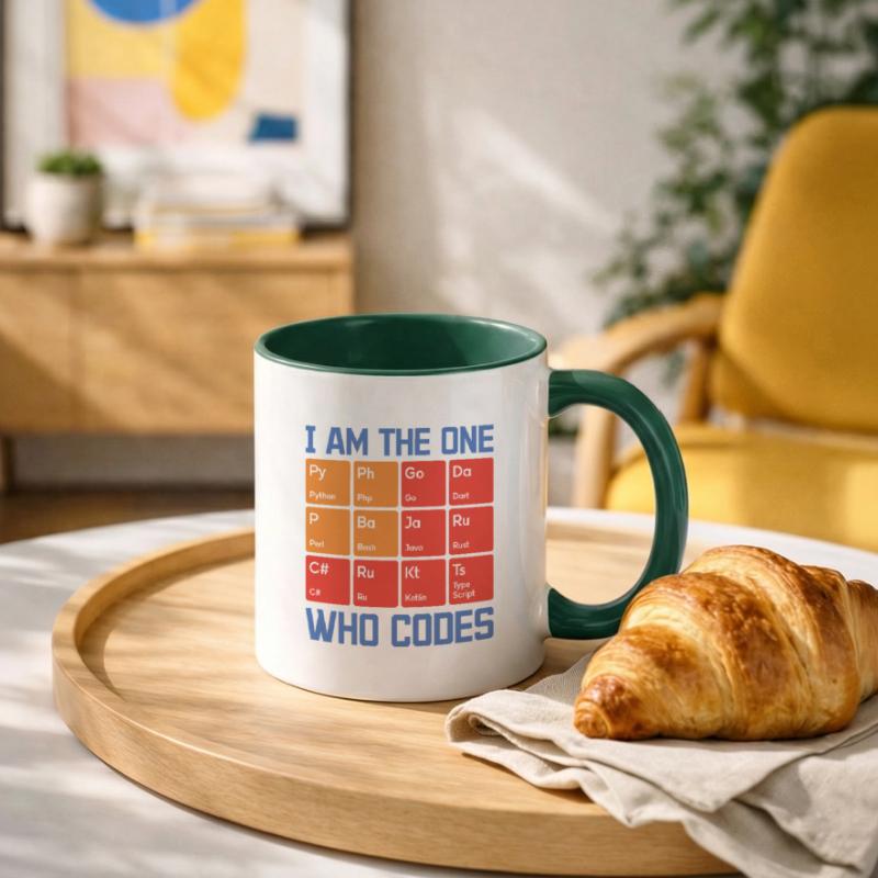 I Am The One Who Codes Programming Programmer Nerd Tasse zweifarbig