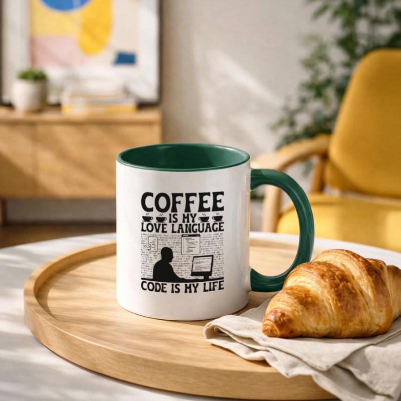 Café Codage Programmeur Codeur Développeur Nerd Coff Mug contrasté