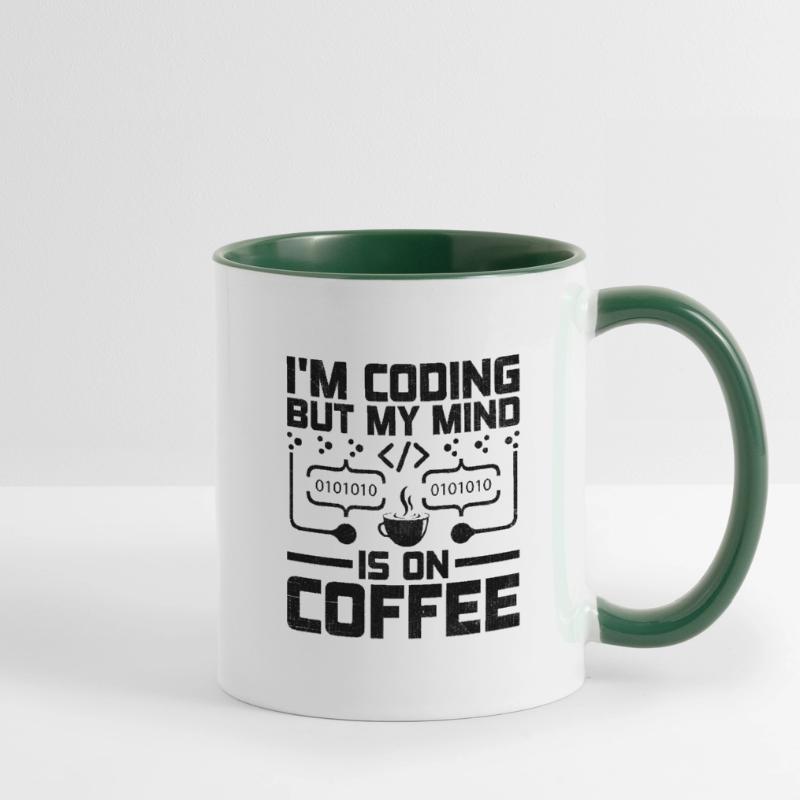Café Codage Programmeur Codeur Développeur Nerd Coff Mug contrasté