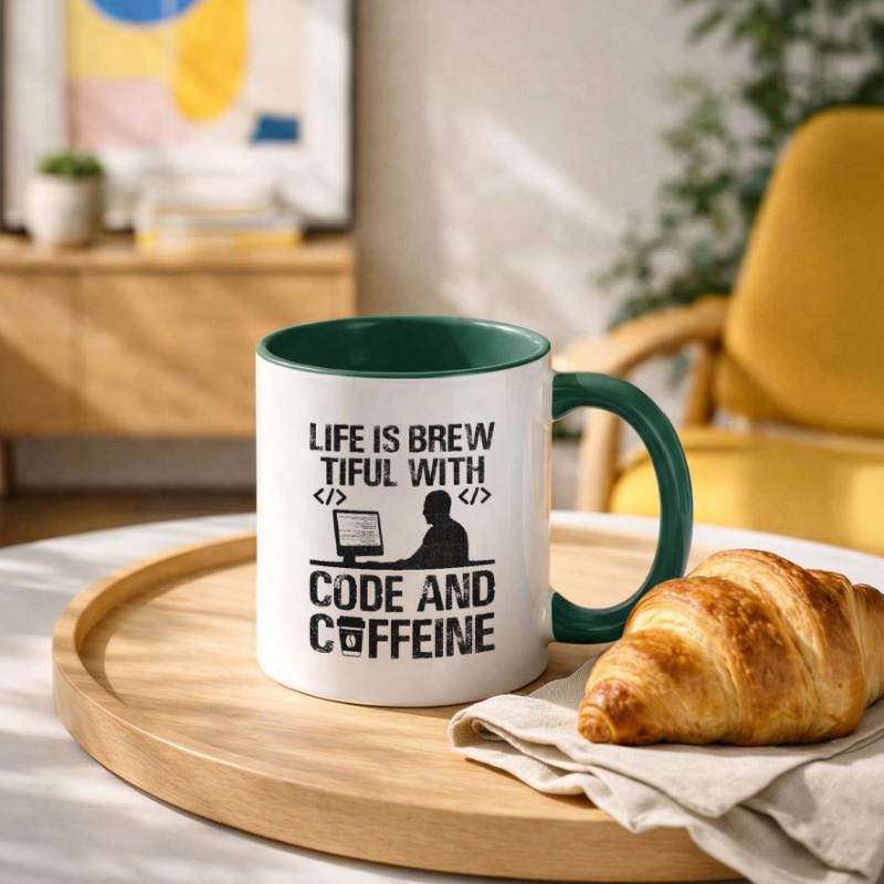 Café Codage Programmeur Codeur Développeur Nerd Coff Mug contrasté