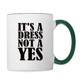 Frauenpower Emanzipation Feminismus - Tasse zweifarbig - Weiß/Dunkelgrün - Rechts