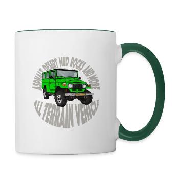 Desert and Mud J4 green - Contrasting Mug - white/dark green - Right