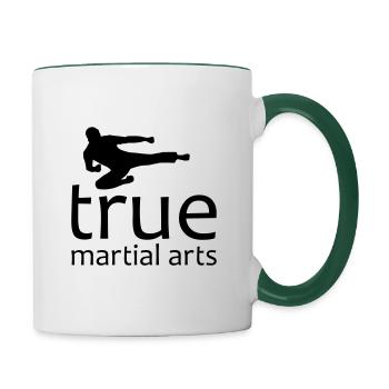 TMA true martial arts - Contrasting Mug - white/dark green - Right
