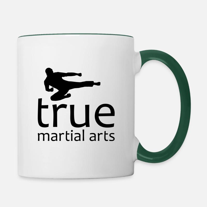TMA true martial arts - Tasse zweifarbig - Weiß/Dunkelgrün