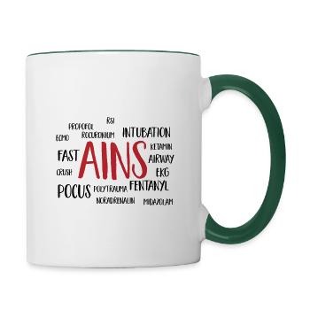 ains cloud - Contrasting Mug - white/dark green - Right
