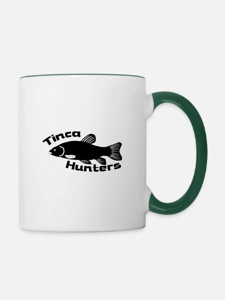 Logo Tincahunters - Tasse zweifarbig - Weiß/Dunkelgrün