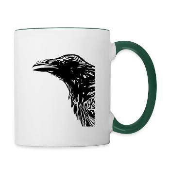 Crow - Contrasting Mug - white/dark green - Right