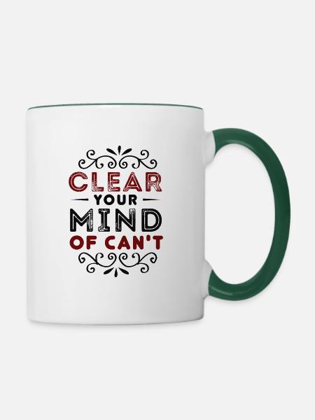 Mindset - Tasse zweifarbig - Weiß/Dunkelgrün
