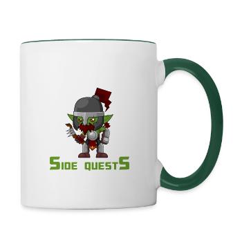 Funny rpg gamer conception d20 dés, Rpg, Gaming - Mug contrasté - blanc/vert foncé - Droite