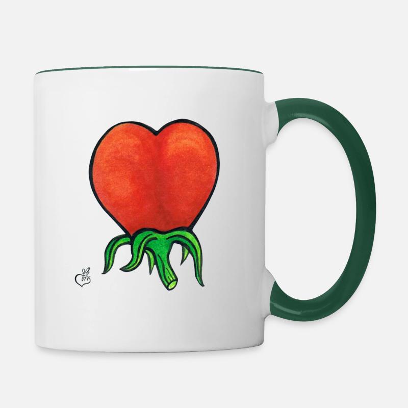 Corazon - Mug contrasté - blanc/vert foncé