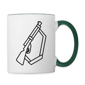 Fusilier - Mug contrasté - blanc/vert foncé - Droite
