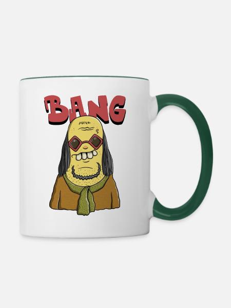 Bang - Tasse zweifarbig - Weiß/Dunkelgrün