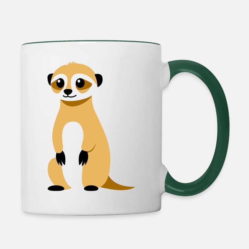Suricate - Mug contrasté - blanc/vert foncé