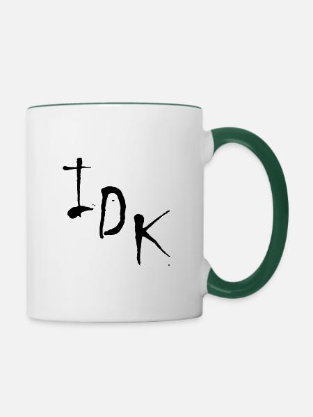 IDK - Tasse zweifarbig - Weiß/Dunkelgrün