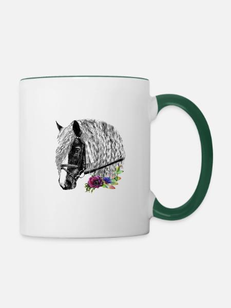 Schwarzwaelder Fuchs - Tasse zweifarbig - Weiß/Dunkelgrün