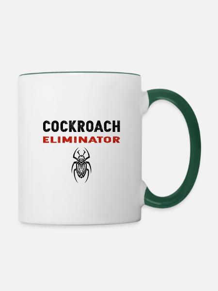 Kakerlaken Reiniger - Tasse zweifarbig - Weiß/Dunkelgrün