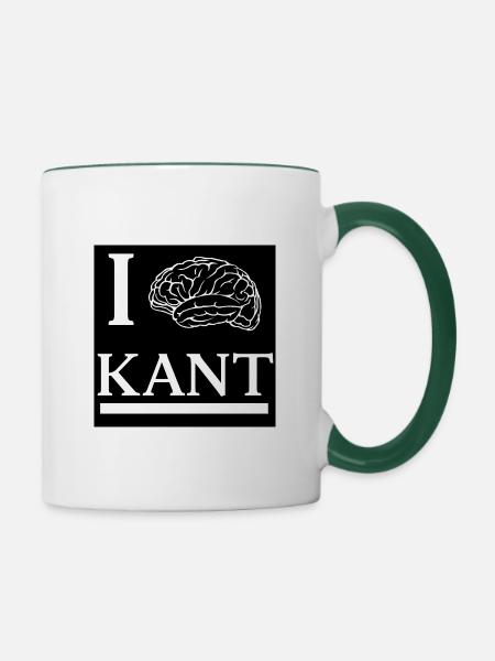 Kant - Tasse zweifarbig - Weiß/Dunkelgrün
