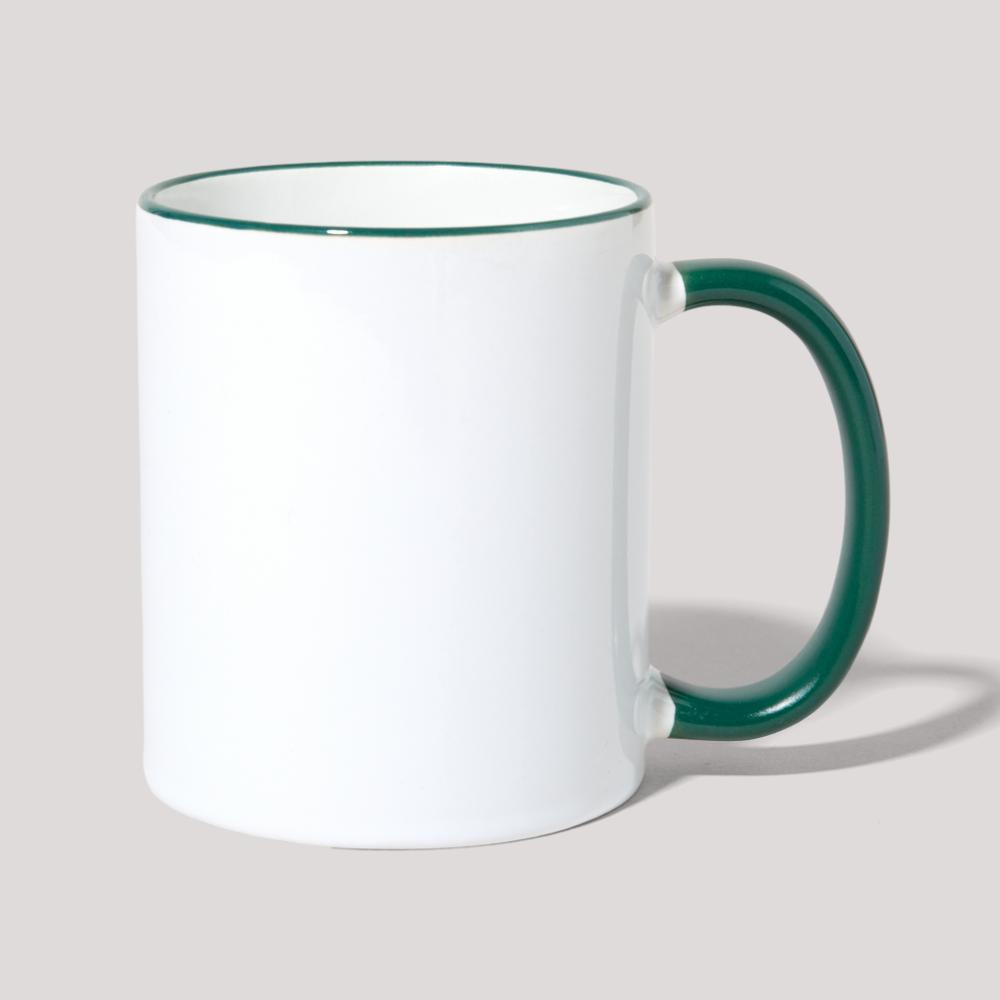 Aegishjalmur - Tasse zweifarbig Weiß/Dunkelgrün