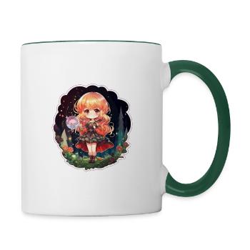 Enchanting Spellcaster Cute and Cartoonish - Tasse zweifarbig - Weiß/Dunkelgrün - Rechts
