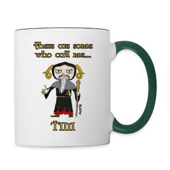 Tim the Enchanter - Contrasting Mug - white/dark green - Right
