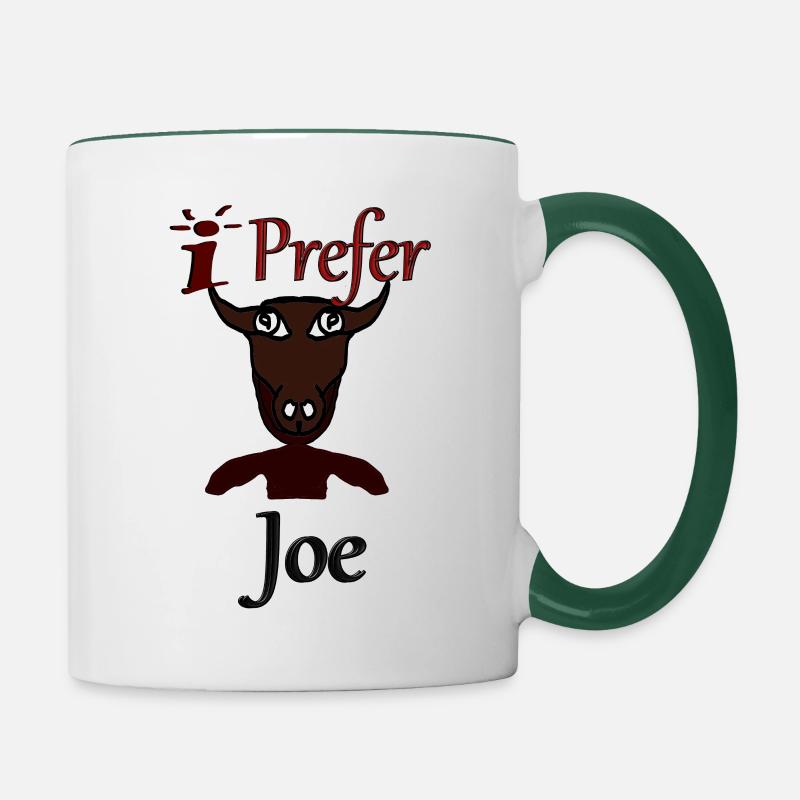 Die Wahl - Tasse zweifarbig - Weiß/Dunkelgrün