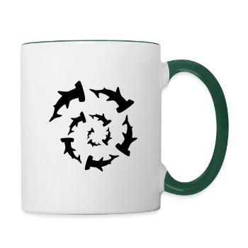 sharks 3 - Contrasting Mug - white/dark green - Right