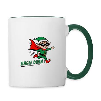 Jingle Dash - Tasse zweifarbig - Weiß/Dunkelgrün - Rechts