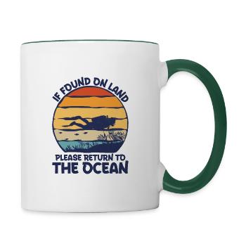 Diving Goggles Diving Diver - Contrasting Mug - white/dark green - Right