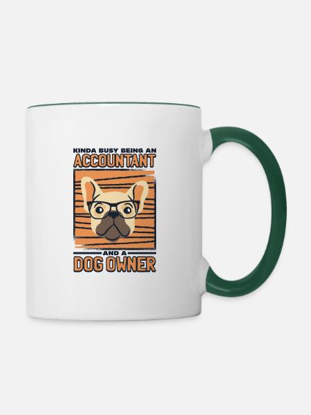 Buchhalter Buchhaltung fiananzamt - Tasse zweifarbig - Weiß/Dunkelgrün