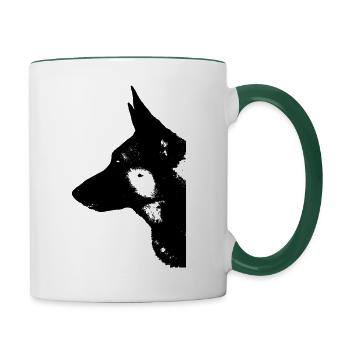 Berger Allemand - Mon Meilleur Ami - Animaux - Mug contrasté - blanc/vert foncé - Droite