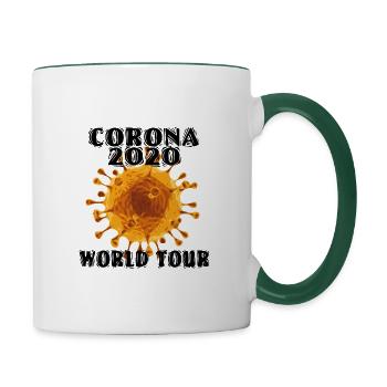 TOUR DU MONDE DE CORONA - Mug contrasté - blanc/vert foncé - Droite