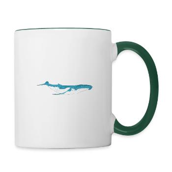 Wal - Tasse zweifarbig - Weiß/Dunkelgrün - Rechts