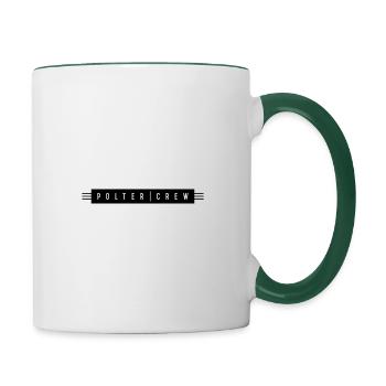 Polter Crew Verlobung Hochzeit - Tasse zweifarbig - Weiß/Dunkelgrün - Rechts