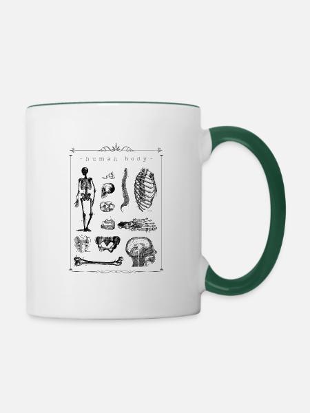 medical study - Tasse zweifarbig - Weiß/Dunkelgrün
