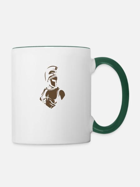 Spartaner - Tasse zweifarbig - Weiß/Dunkelgrün