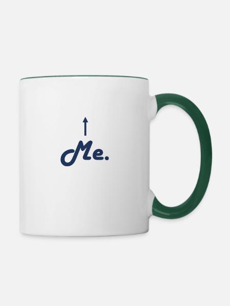 Me - Tasse zweifarbig - Weiß/Dunkelgrün