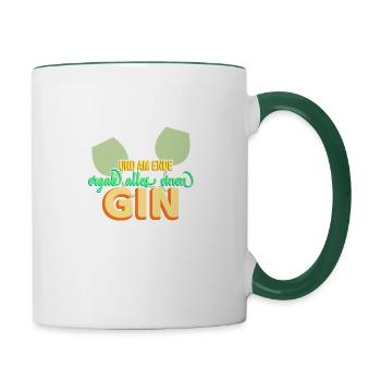 And in the end everything turned out to be a gin! gift idea - Contrasting Mug - white/dark green - Right