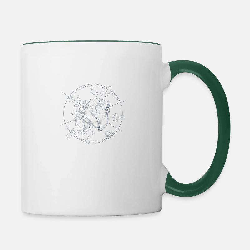 Ice Bear - Contrasting Mug - white/dark green