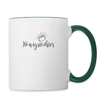 Königstochter Jesus Christlich - Tasse zweifarbig - Weiß/Dunkelgrün - Rechts