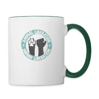 Animal Liberation - Contrasting Mug - white/dark green - Right
