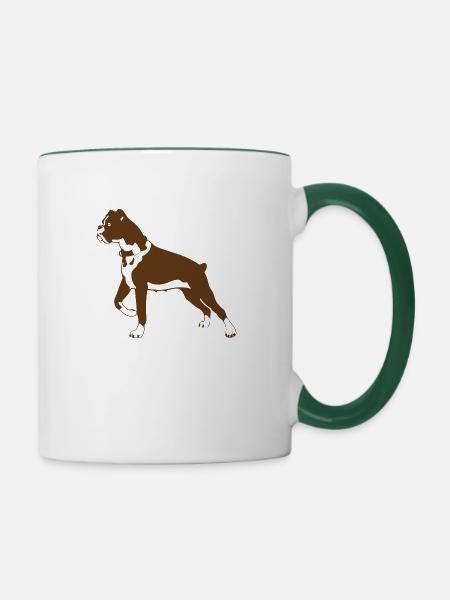 Pitbull - Tasse zweifarbig - Weiß/Dunkelgrün