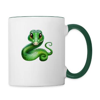 Vêtements Viper - Mug contrasté - blanc/vert foncé - Droite