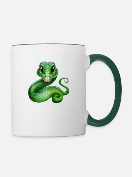 Vêtements Viper - Mug contrasté - blanc/vert foncé